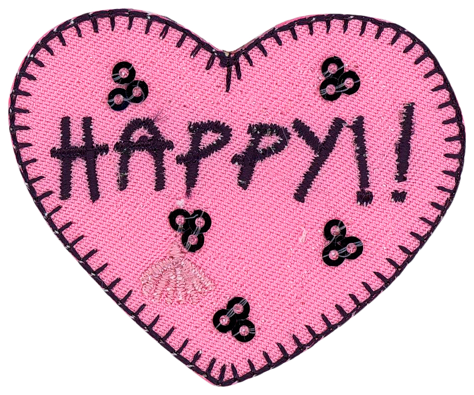 

35461/1SB Термоаппликация HKM Сердечко Happy!!, Аппликации, бантики, термотрансфер