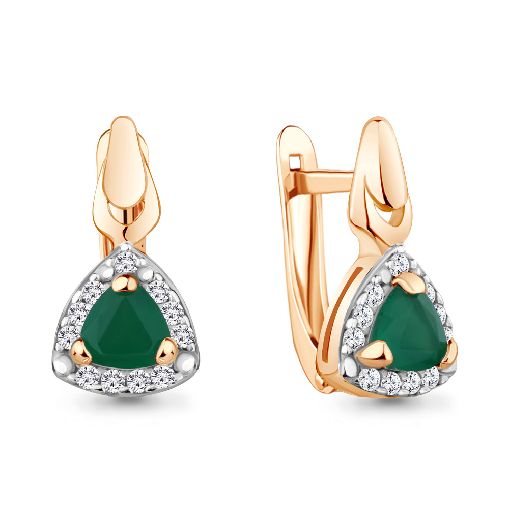 

Серьги из серебра с агатом Aquamarine 4737309А_925_з, 4737309А_925_з