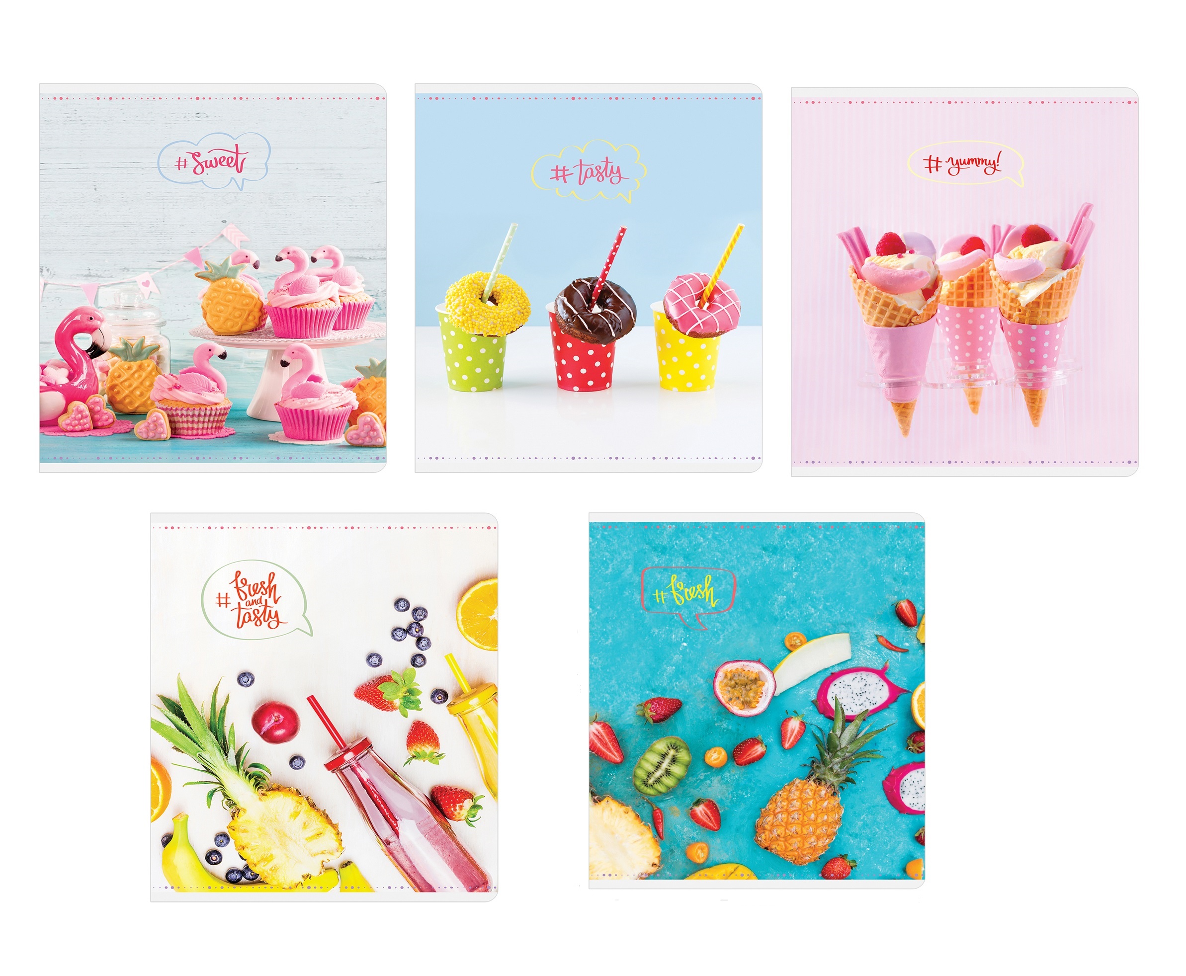 

Комплект общих тетрадей ArtSpace "Стиль. Bright and Sweet" 5 штук, 48 листов, линия