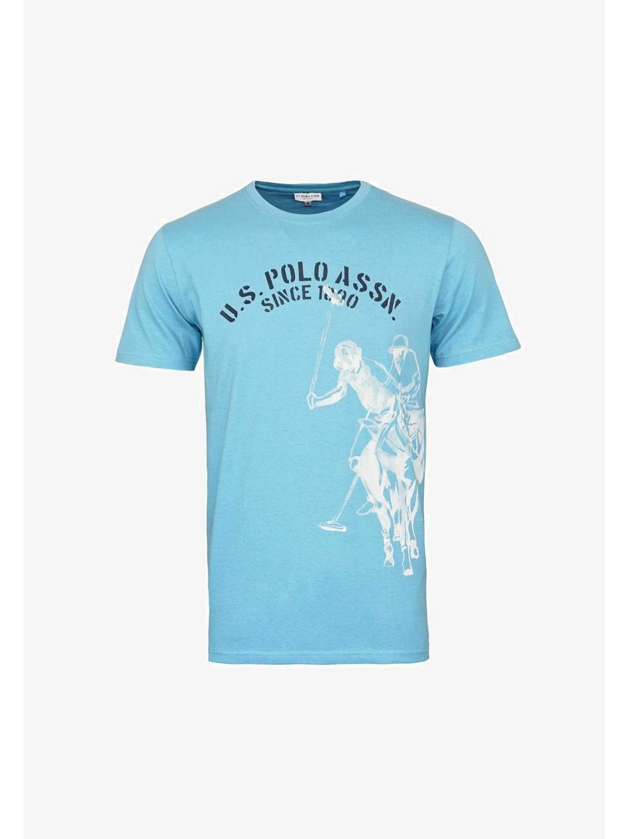 

Футболка мужская U.S. POLO Assn. US222O029 синяя L, Синий, US222O029