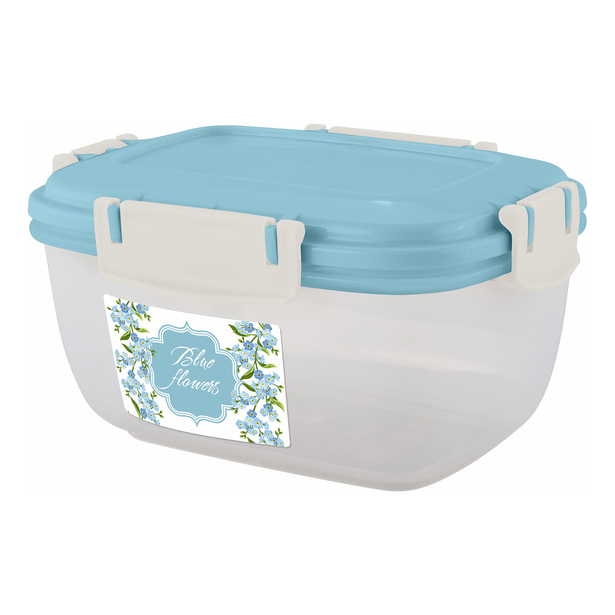 

Контейнер для продуктов Sugar & Spice Barberry Blue flowers герметичный 450 мл, Голубой;прозрачный