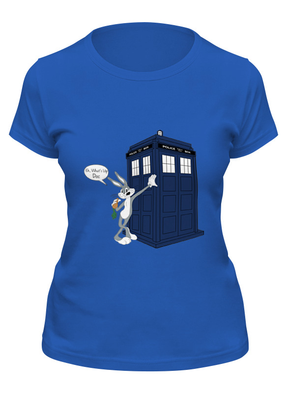 

Футболка женская Printio What's up, doc синяя XL, Синий, What's up, doc