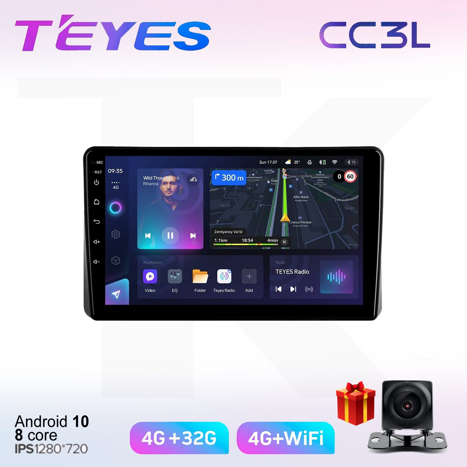 

Автомобильная магнитола Teyes cc3L702251 штатная в штатное место, CC3L