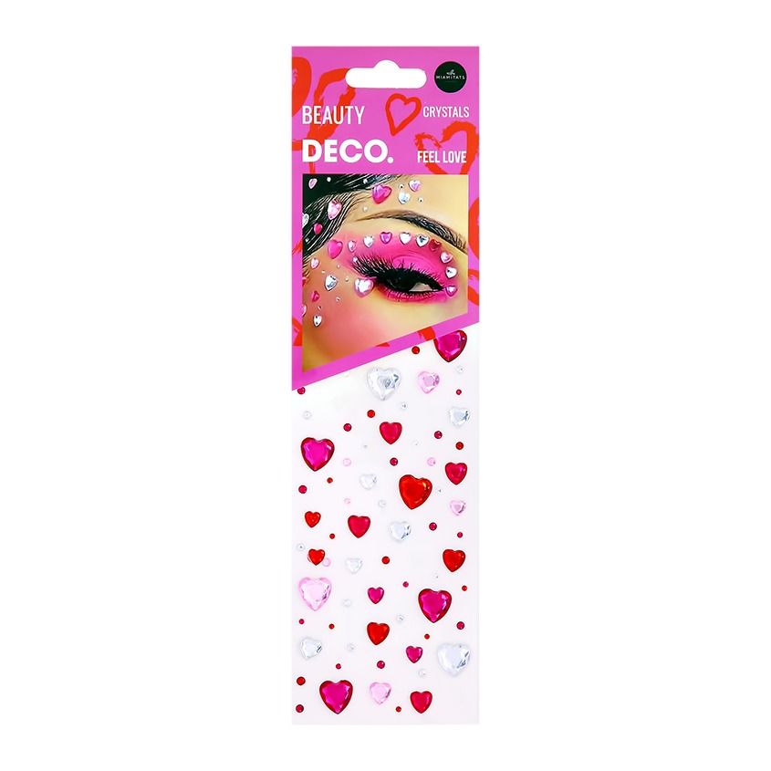 

Кристаллы для лица и тела Deco Love by Miami tattoos be mine, Розовый