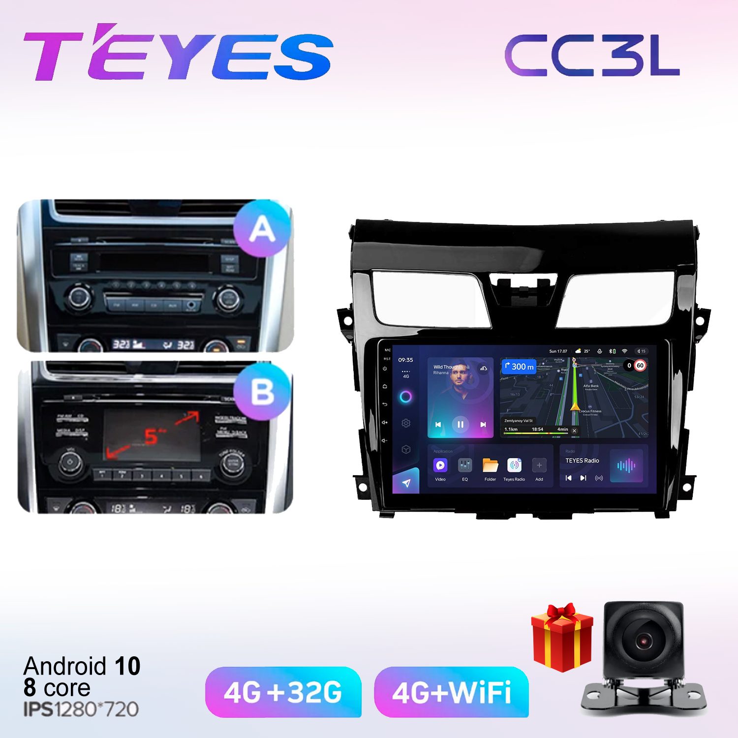 

Автомобильная магнитола Teyes cc3L702271 штатная в штатное место, CC3L