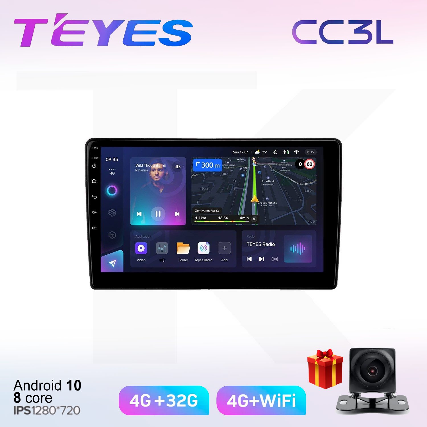 

Автомобильная магнитола Teyes cc3L7023311 штатная в штатное место, CC3L