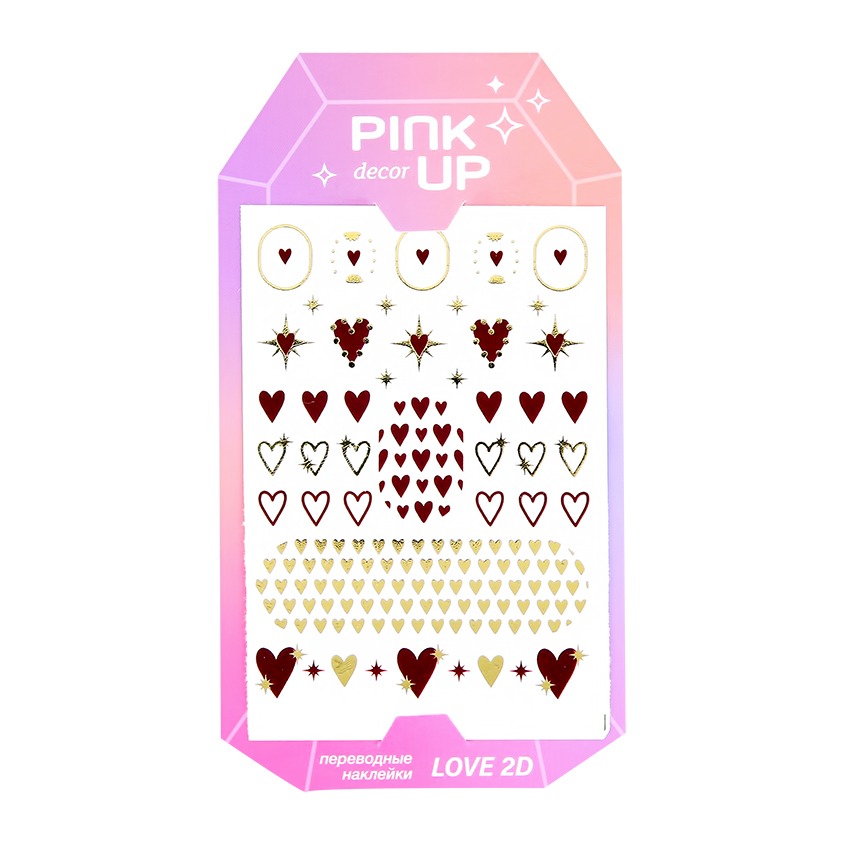 Наклейки для ногтей Pink Up Decor Love collection 2D переводные тон 172