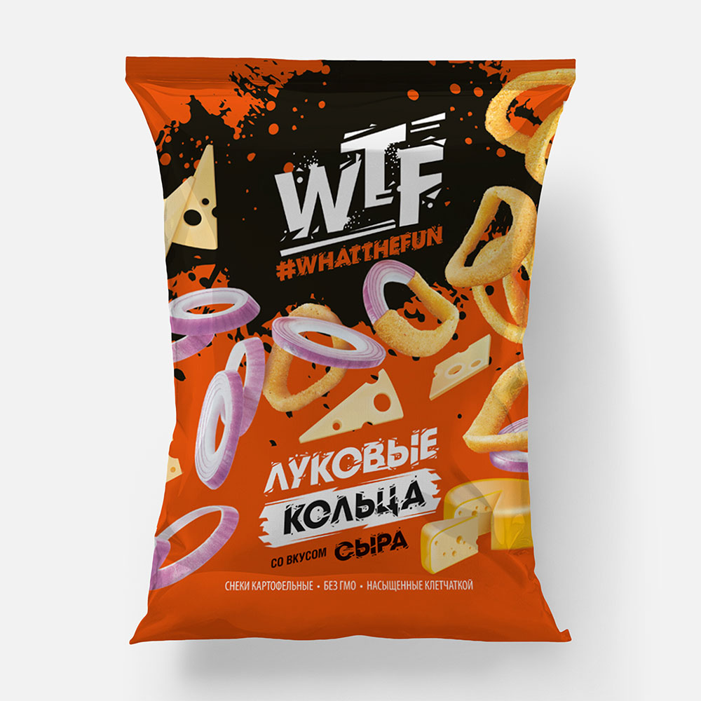 Кольца луковые WTF со вкусом сыра, 90 г