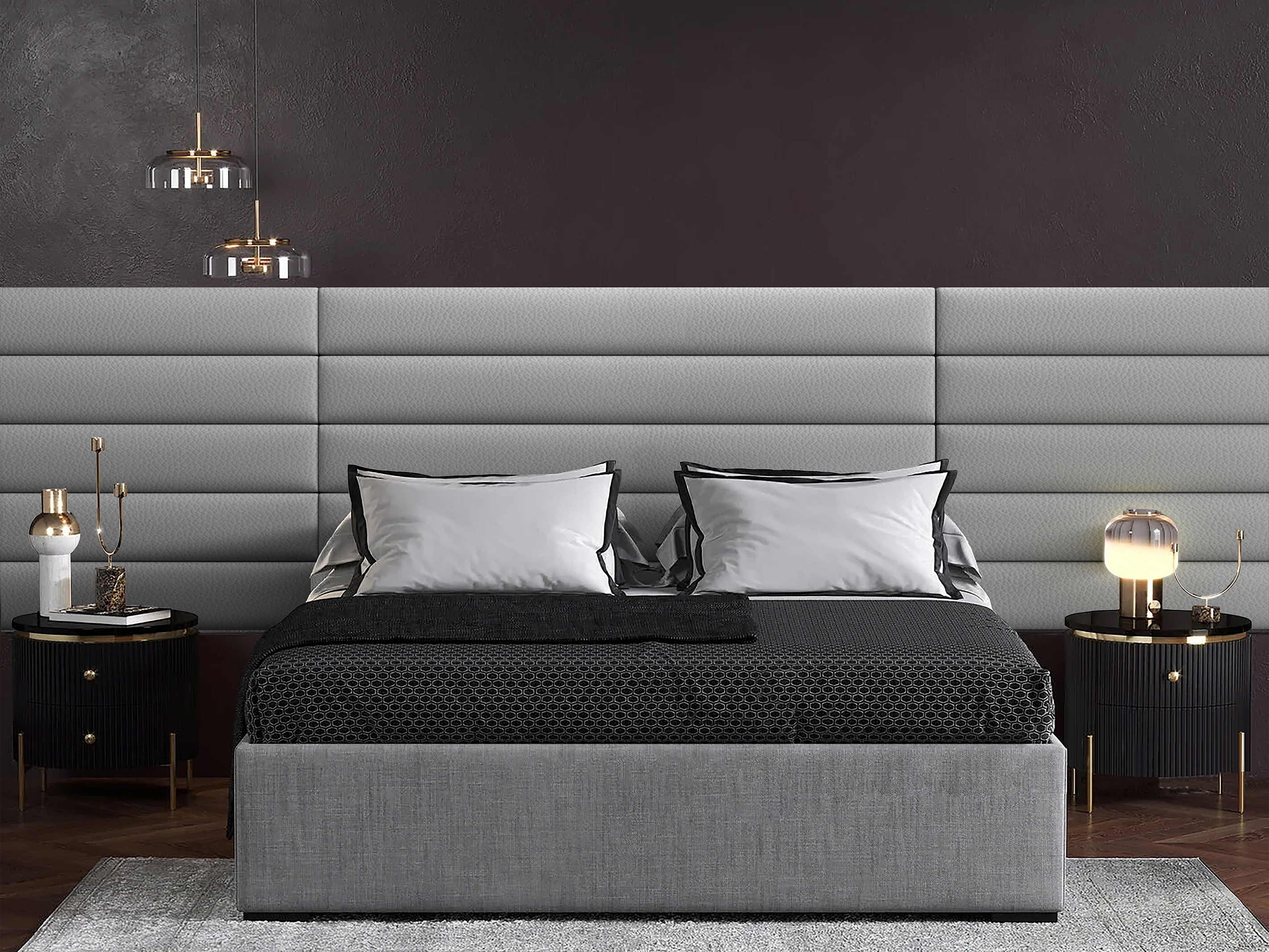 фото Панель кровати eco leather grey 20х180 см 1 шт. tartilla