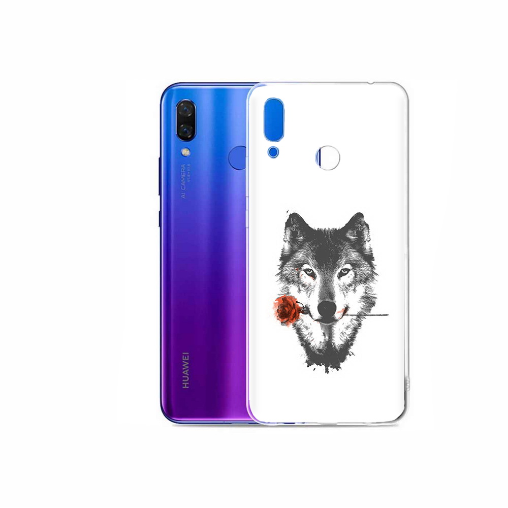 

Чехол MyPads Tocco для Honor Play волк с розой, Прозрачный, Tocco