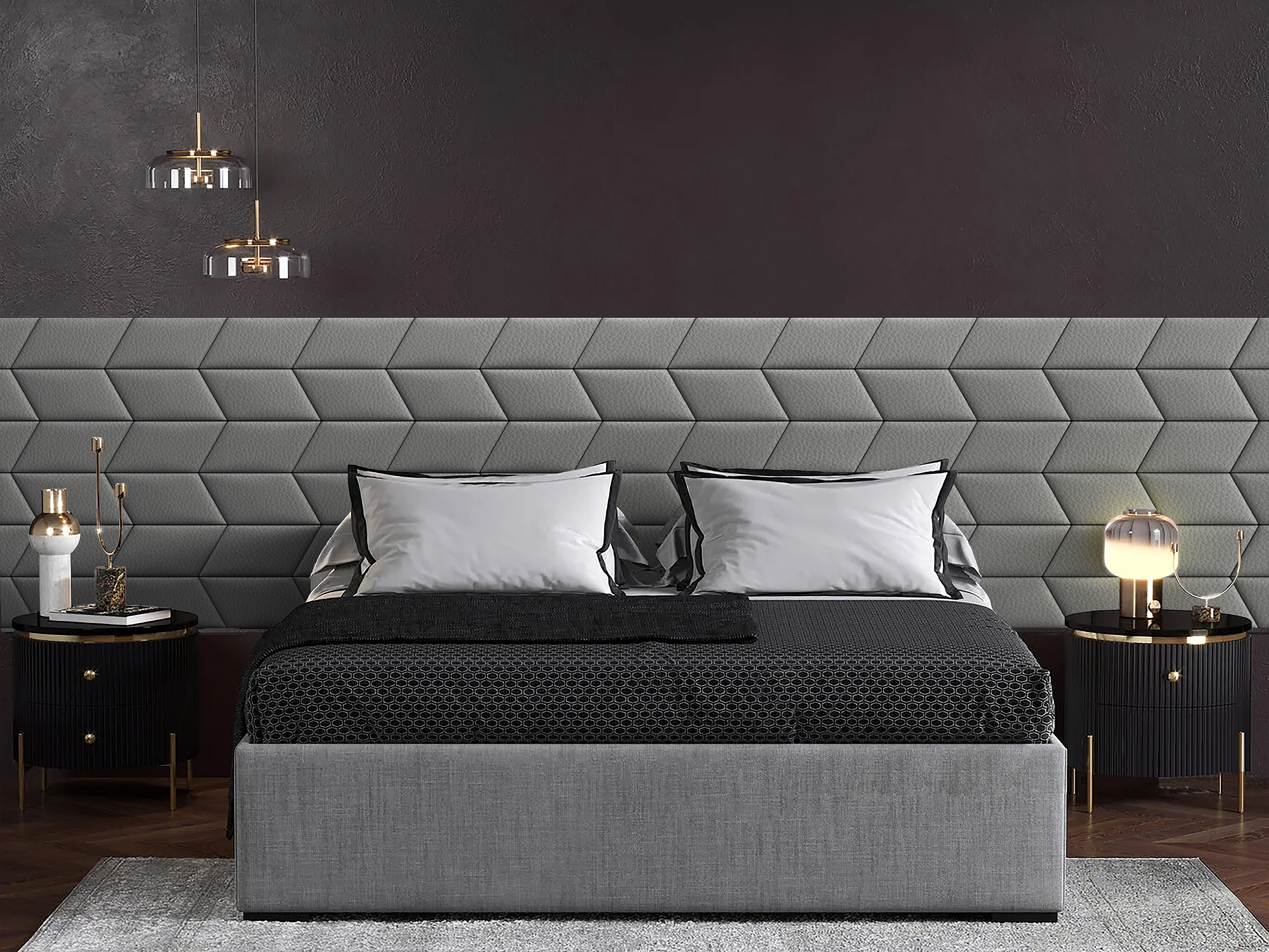 

Панель кровати Eco Leather Grey 30х45PL см 2 шт., Серый