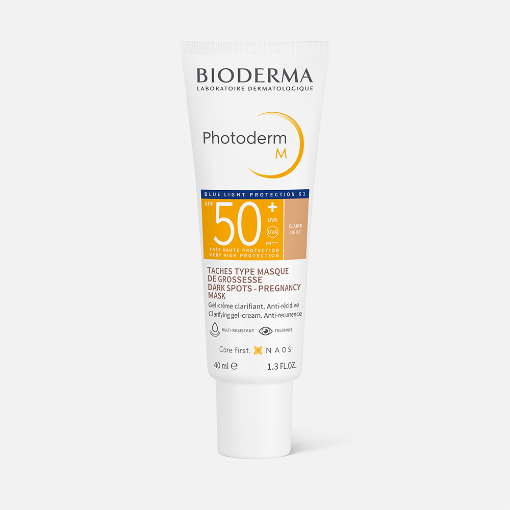 Крем-гель солнцезащитный Bioderma Photoderm SPF50+ светлый оттенок 40 мл