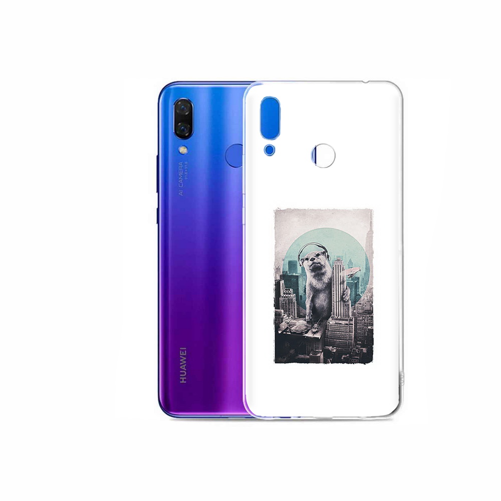

Чехол MyPads Tocco для Honor Play выдра в городе, Прозрачный, Tocco