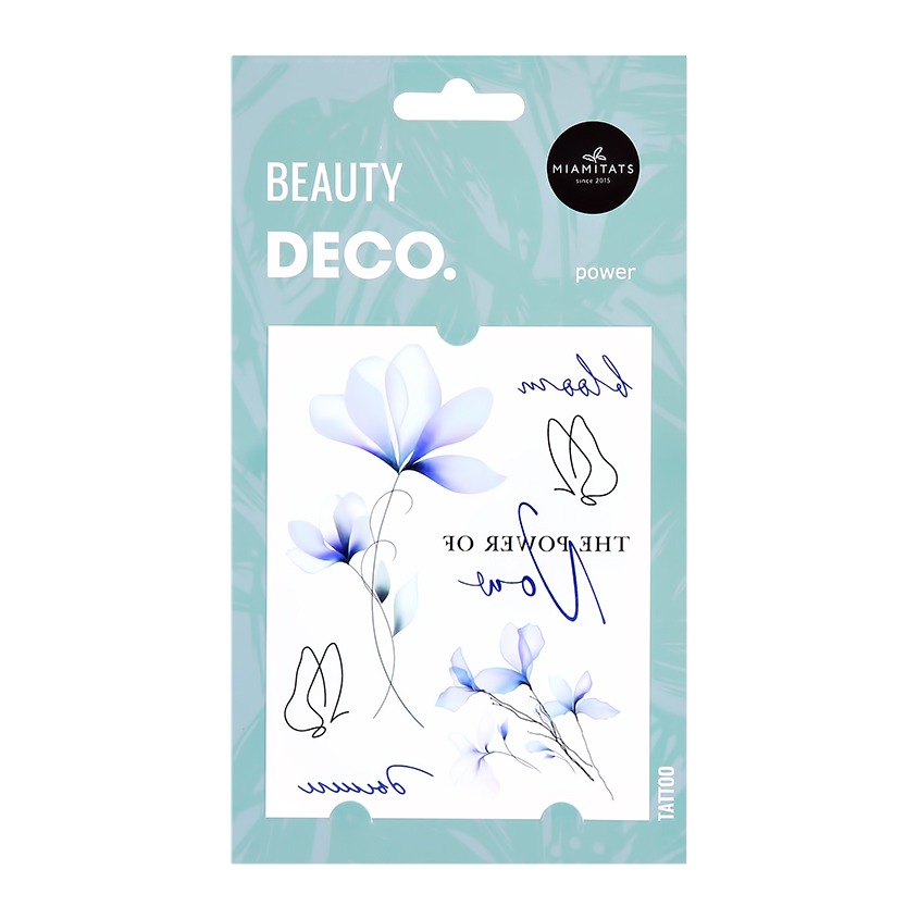 

Татуировки для тела Deco Spring Flower, Черный;синий