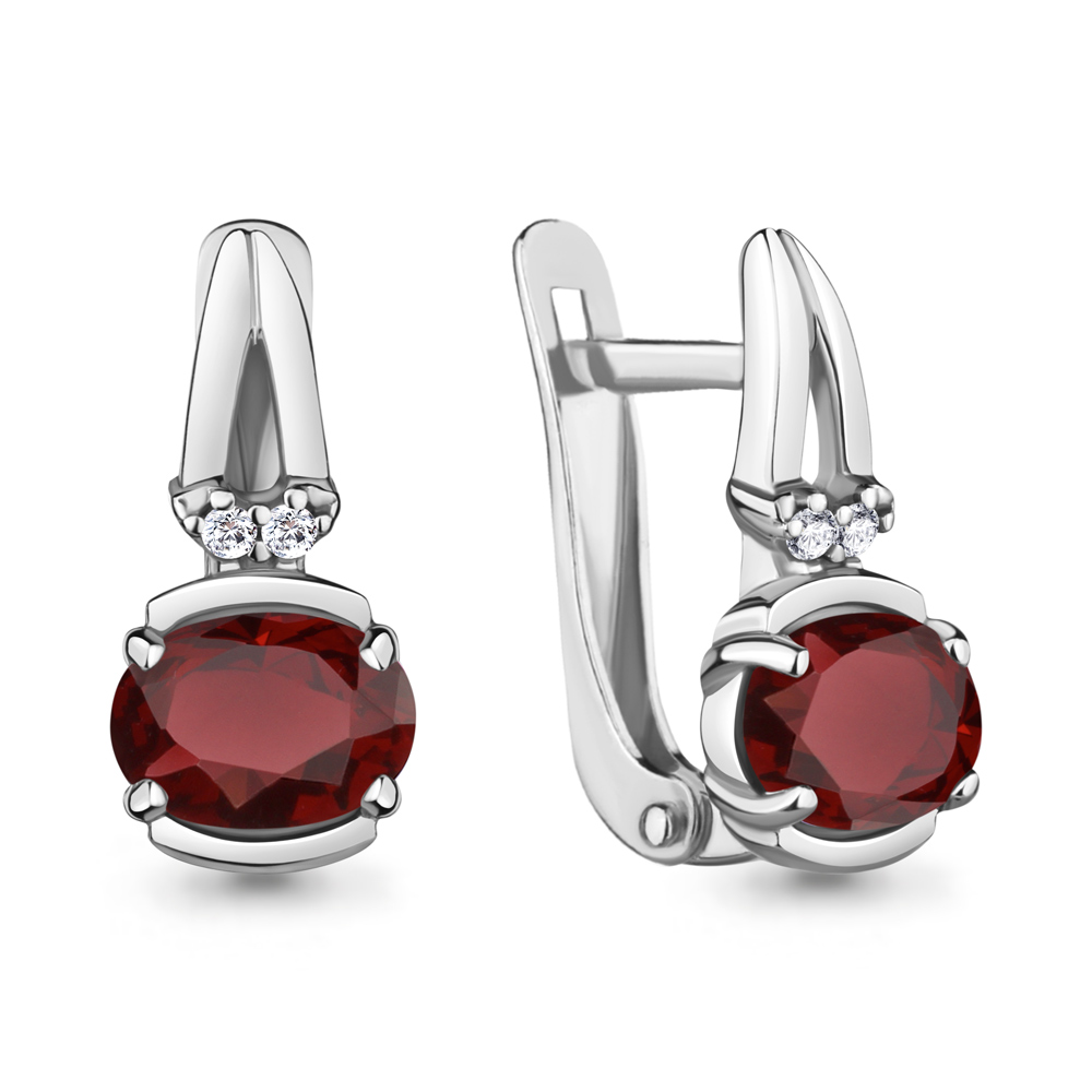 

Серьги из серебра с гранатом Aquamarine 4737903А_925_р, 4737903А_925_р