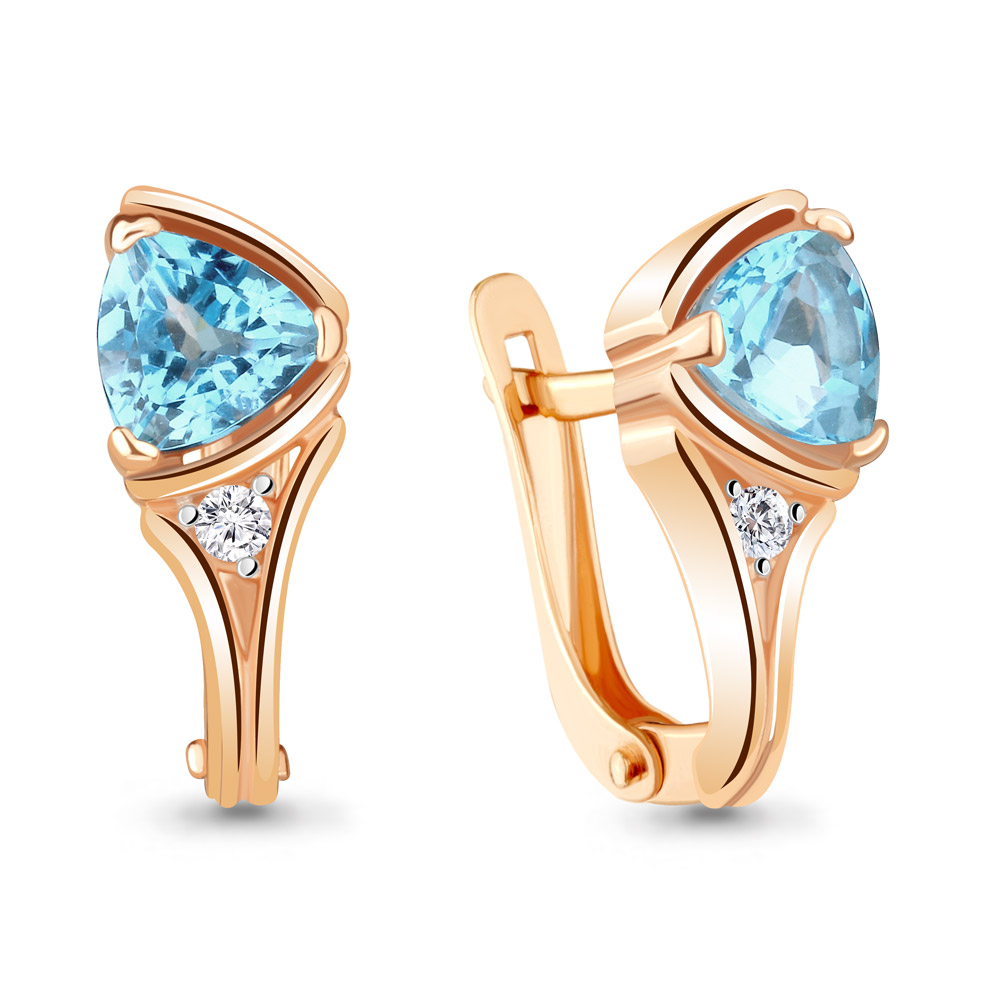 

Серьги из серебра с топазом Aquamarine 4738002А_925_з, 4738002А_925_з