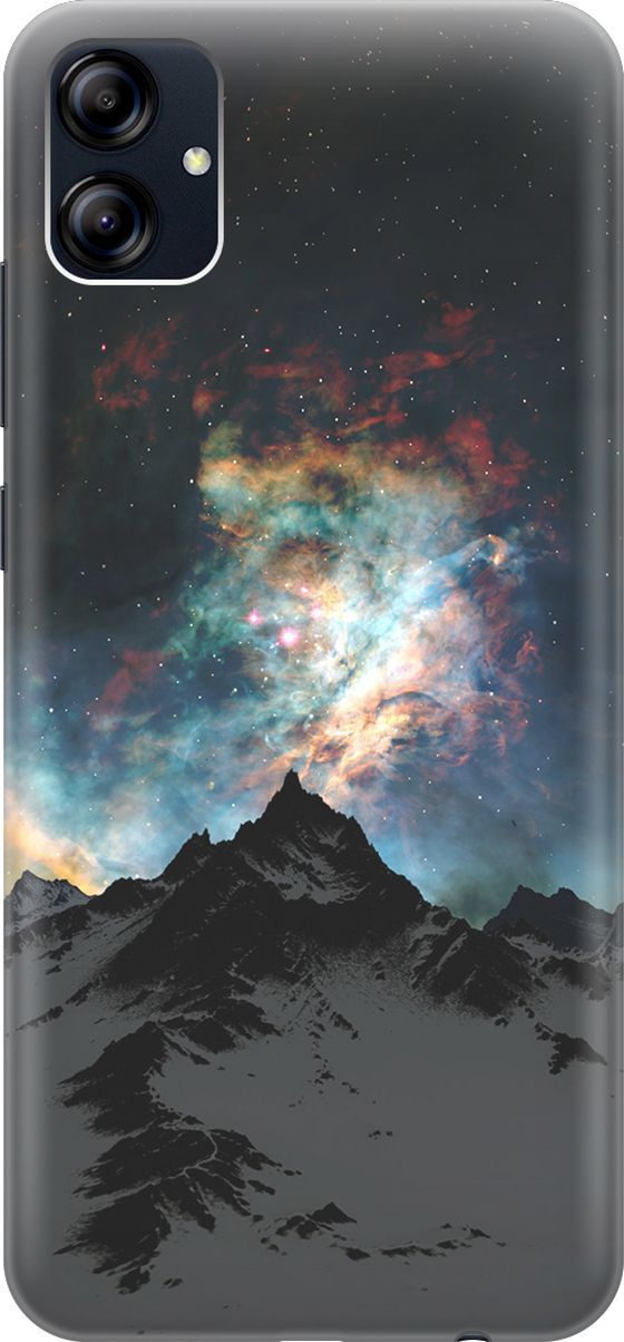 

Силиконовый чехол на Samsung Galaxy A04e "Горы и звезды", Синий;черный, 158464