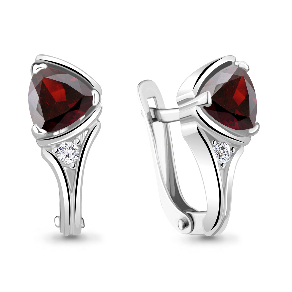 

Серьги из серебра с гранатом Aquamarine 4738003А_925_р, 4738003А_925_р