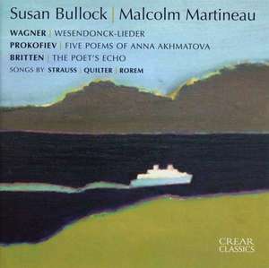 

Vocal Recital: Bullock, Susan - WAGNER, R. / PROKOFIEV / BRITTEN / STRAUSS, R. / QUILTER /, 1 CD