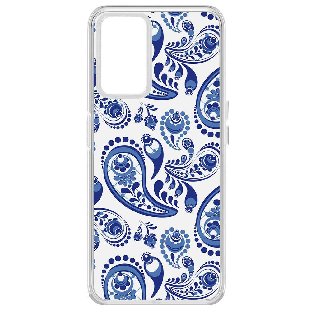 

Чехол-накладка Krutoff Clear Case Гжель для Realme 9i, Прозрачный