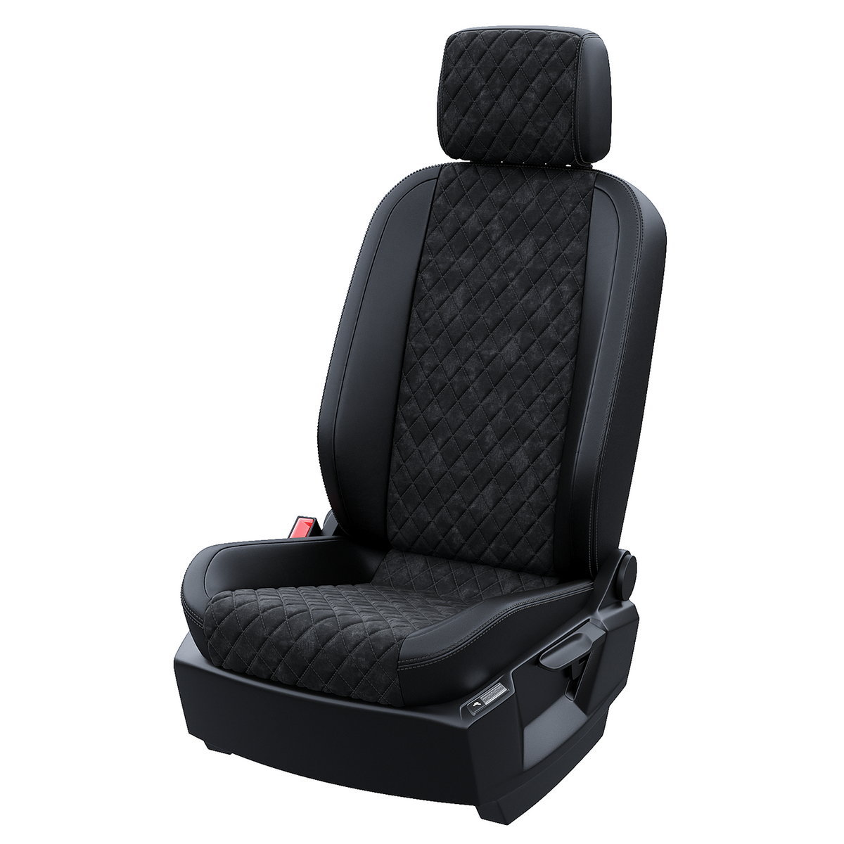 

Чехлы на сиденья Чехлы.ру для KIA Sportage 5 2021-2024 5371AV118FT2 Алькантара ромб Черный, 5371AV