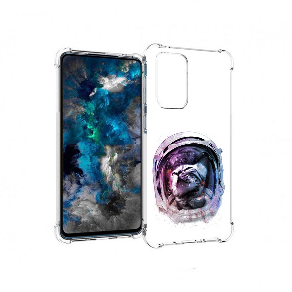 

Чехол MyPads Tocco для Samsung Galaxy A33 5G кот в шлеме, Прозрачный, Tocco