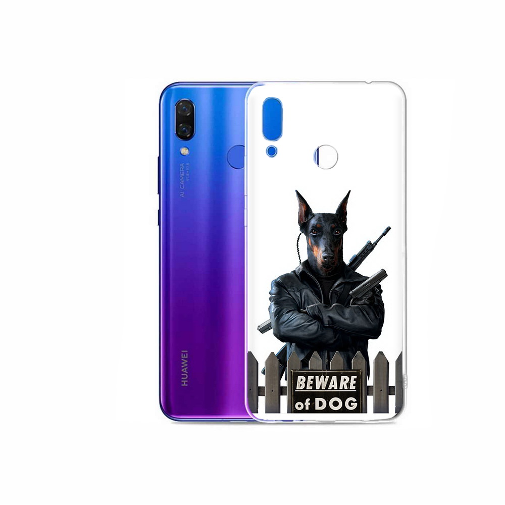 

Чехол MyPads Tocco для Honor Play доберман, Прозрачный, Tocco