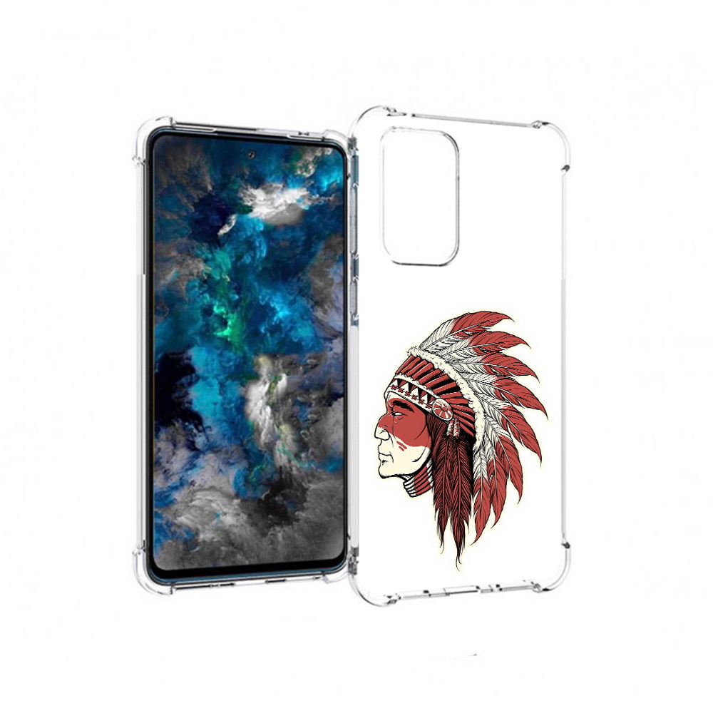 

Чехол MyPads Tocco для Samsung Galaxy A33 5G красный индеец, Прозрачный, Tocco