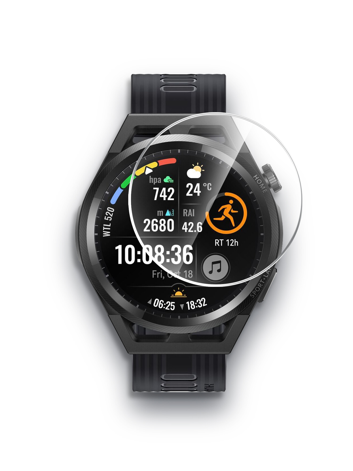 Защитная плёнка Brozo на Huawei Watch GT Runner гидрогелевая, прозрачная