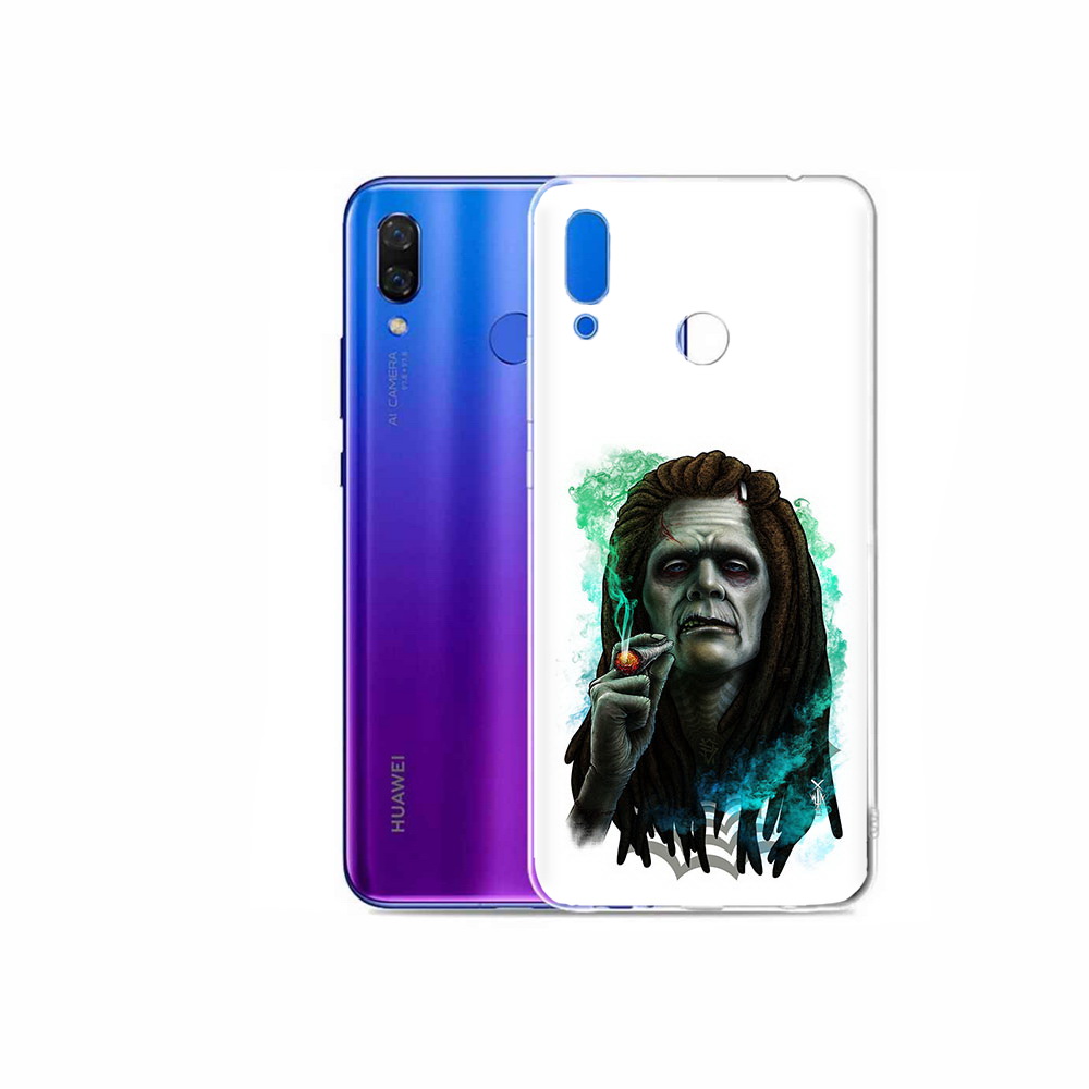 

Чехол MyPads Tocco для Honor Play зеленый мужчина с сигаретой, Прозрачный, Tocco