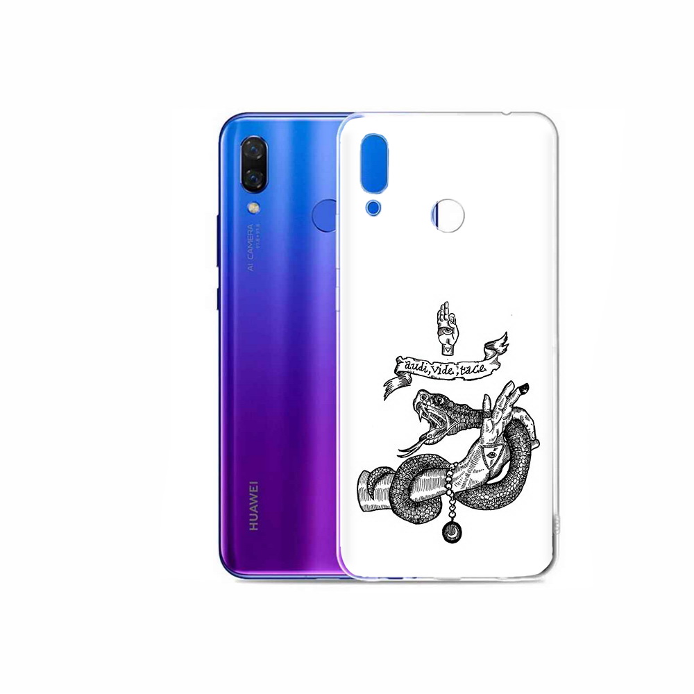 

Чехол MyPads Tocco для Honor Play змея на руке рисунок, Прозрачный, Tocco