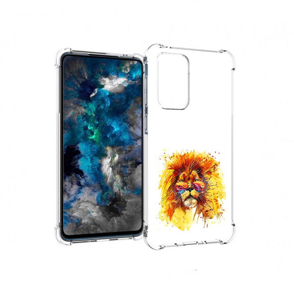 

Чехол MyPads Tocco для Samsung Galaxy A33 5G лев в очках, Прозрачный, Tocco