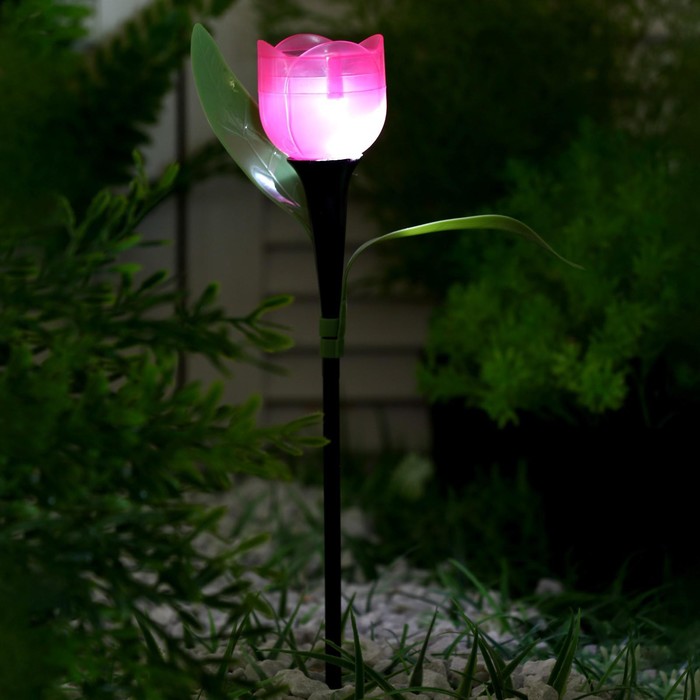 

Садовый светильник Luazon lighting Тюльпан розовый 5363361 1 шт., Тюльпан розовый