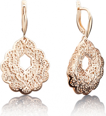 

Серьги из красного золота PLATINA jewelry 02-3550-00-000-1110-48, 02-3550-00-000-1110-48