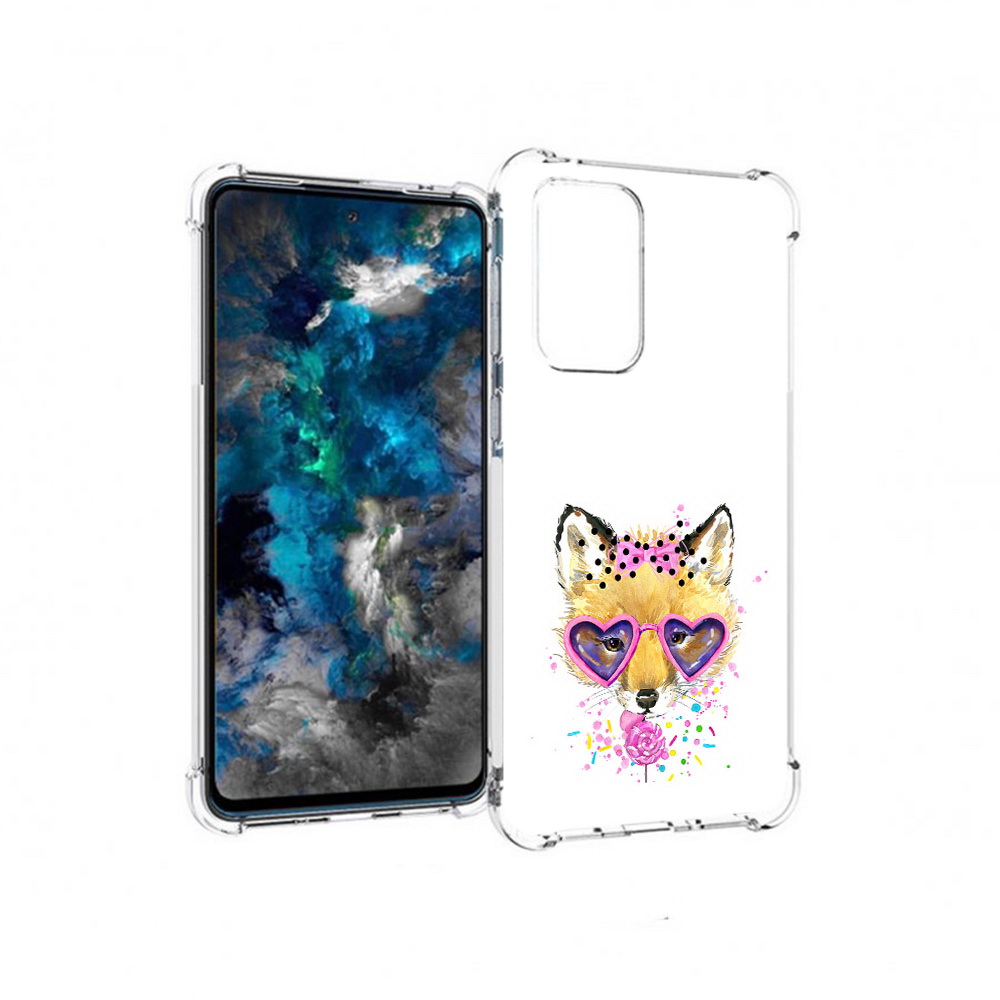 

Чехол MyPads Tocco для Samsung Galaxy A33 5G лисенок с бантиком, Прозрачный, Tocco