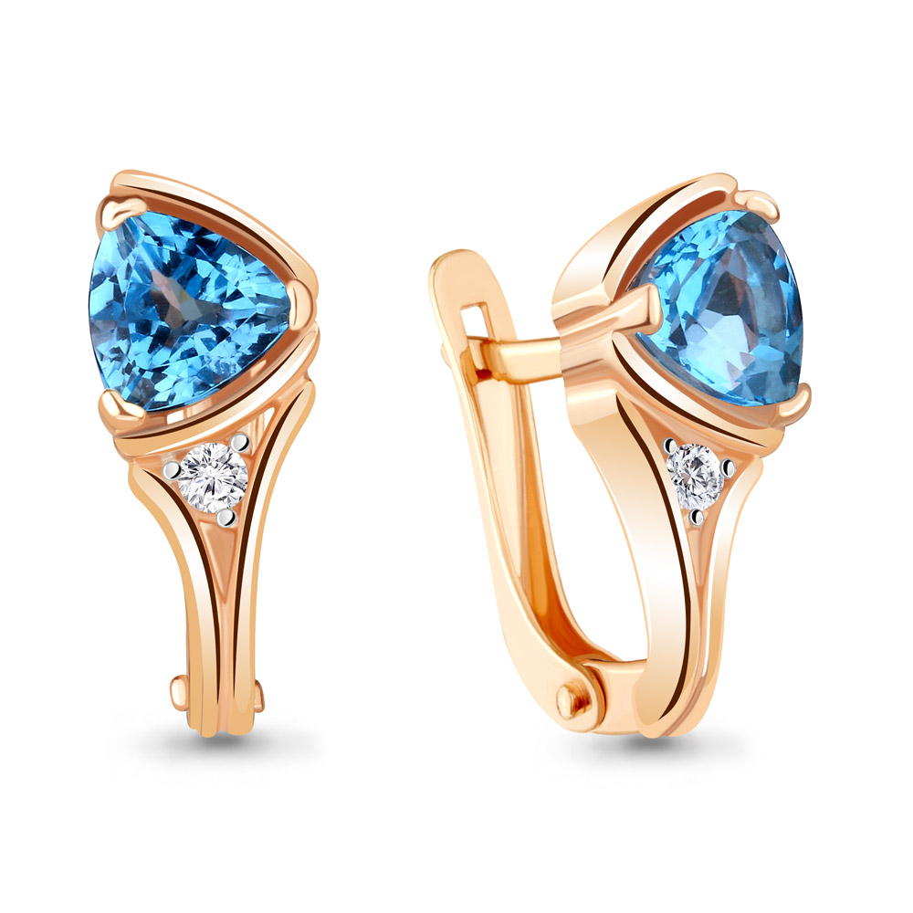 

Серьги из серебра с топазом Aquamarine 4738005А_925_з, 4738005А_925_з