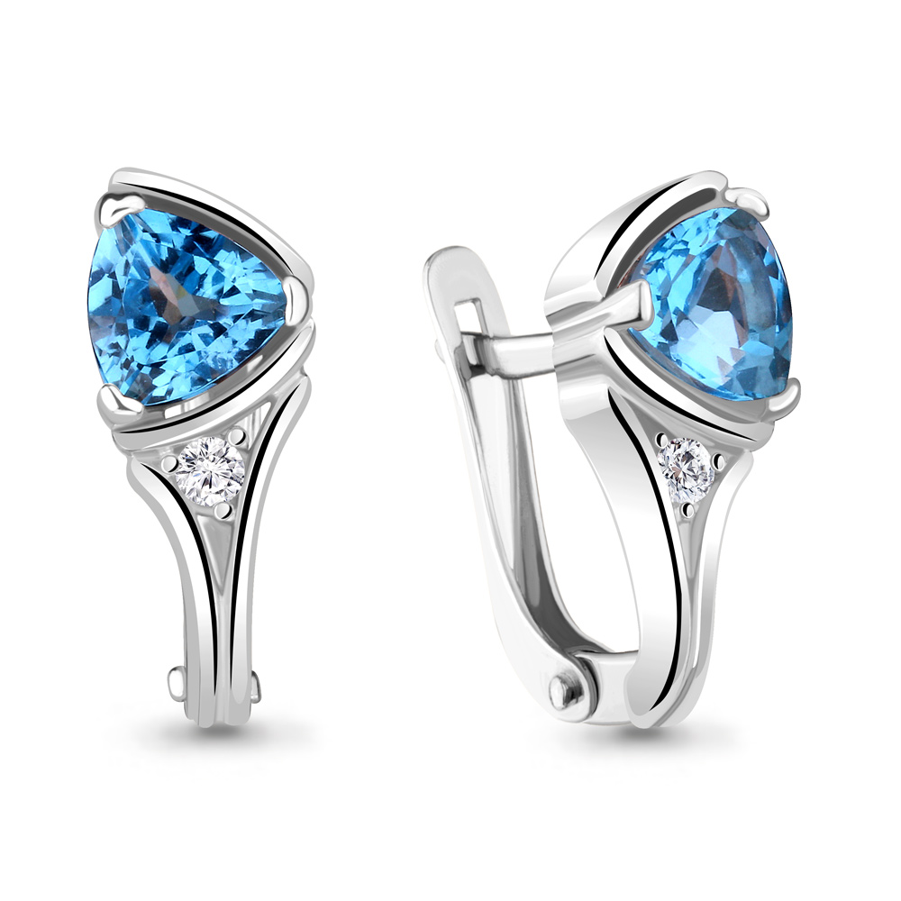 

Серьги из серебра с топазом Aquamarine 4738005А_925_р, 4738005А_925_р