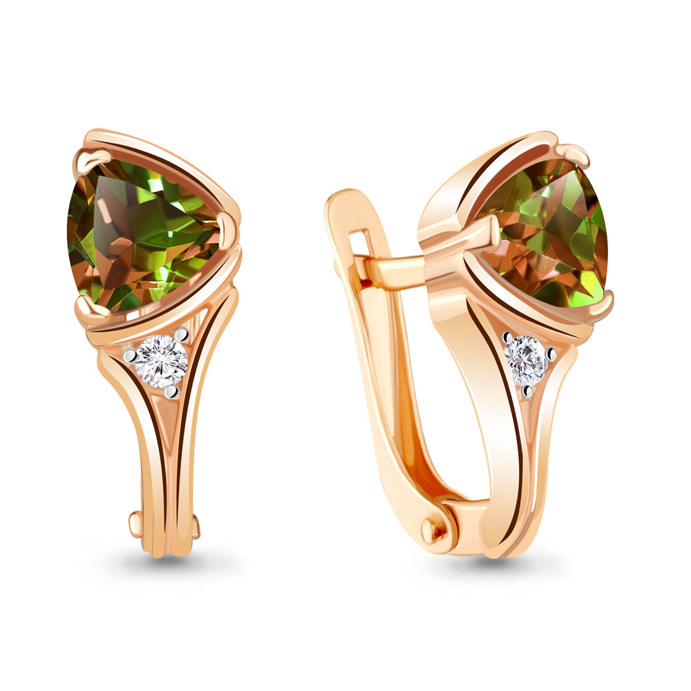 

Серьги из серебра с фианитом Aquamarine 4738019А_925_з, 4738019А_925_з