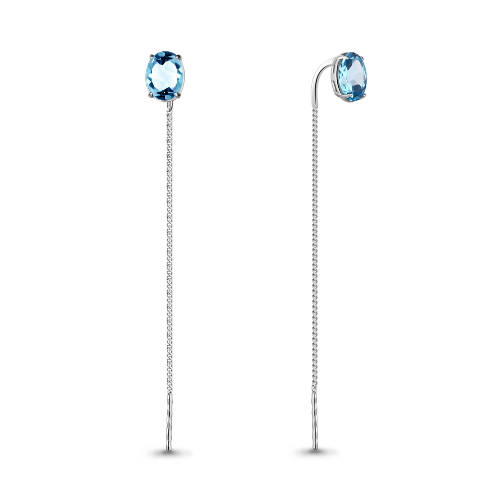 

Серьги из серебра с топазом Aquamarine 4738105_925_р, 4738105_925_р