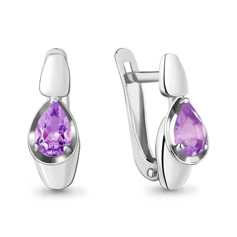 

Серьги из серебра с аметистом Aquamarine 4738304_925_р, 4738304_925_р