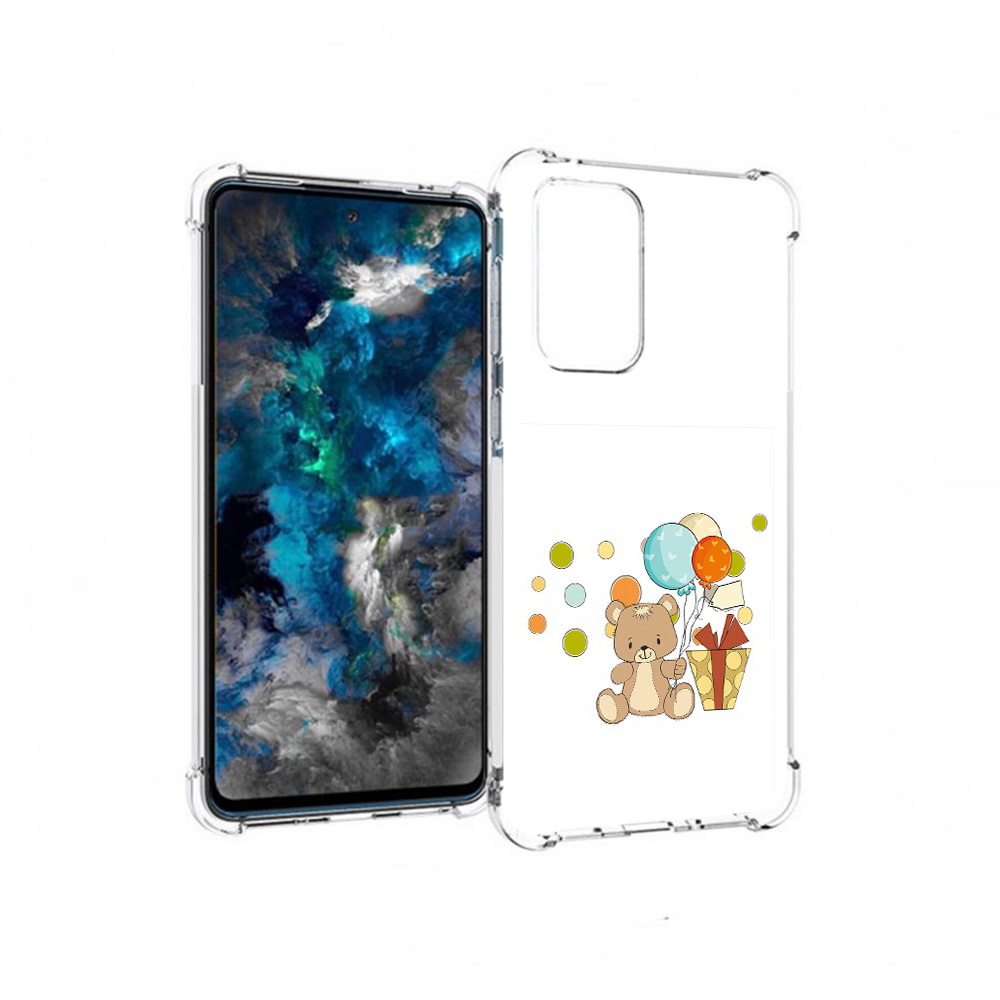 

Чехол MyPads Tocco для Samsung Galaxy A33 5G медвеженок с подарком, Прозрачный, Tocco