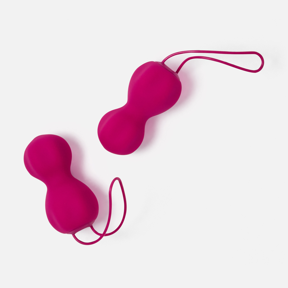 Набор вагинальных шариков Nomi Tang IntiMate Plus, красно-фиолетовый