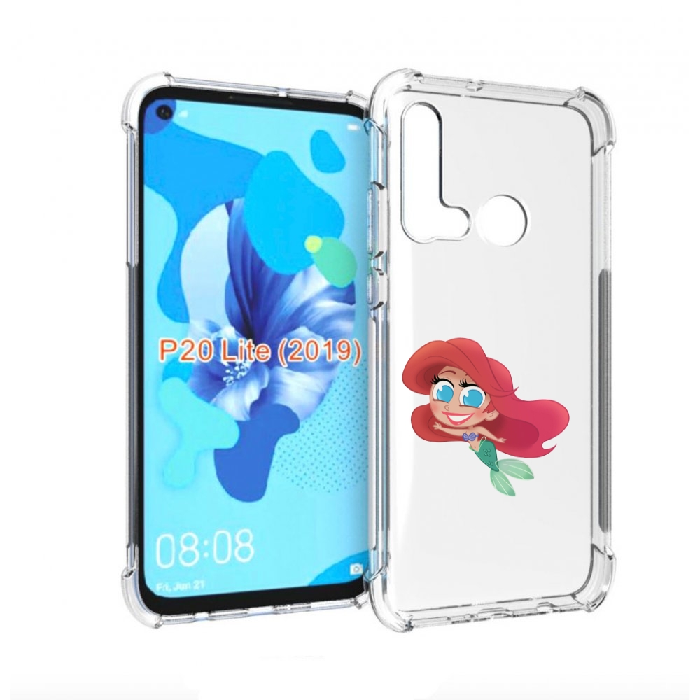

Чехол бампер MyPads русалка-мулатка для Huawei P20 Lite (2019), Прозрачный, Tocco