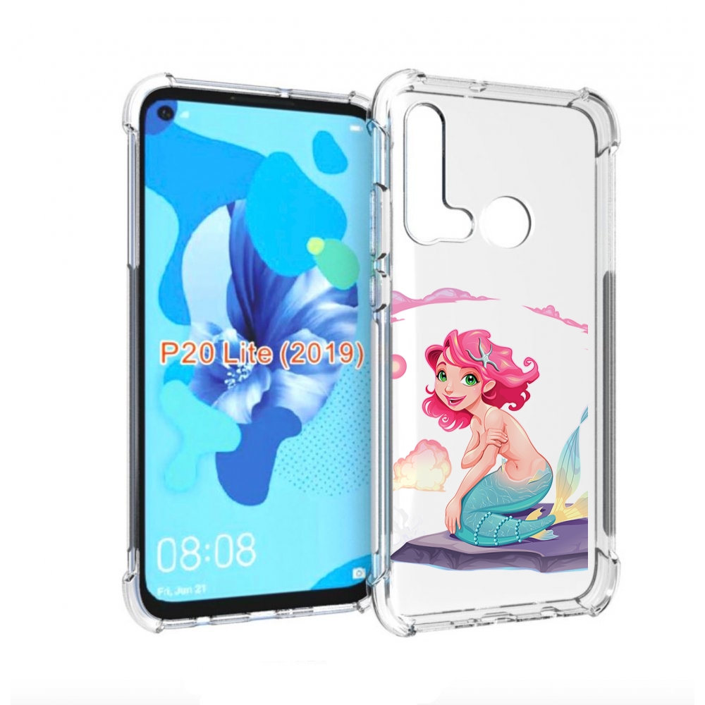 

Чехол бампер MyPads русалочка для Huawei P20 Lite (2019), Прозрачный, Tocco