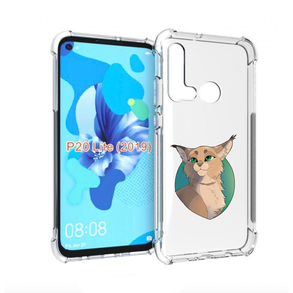 

Чехол бампер MyPads рысь-нарисованная для Huawei P20 Lite (2019), Прозрачный, Tocco