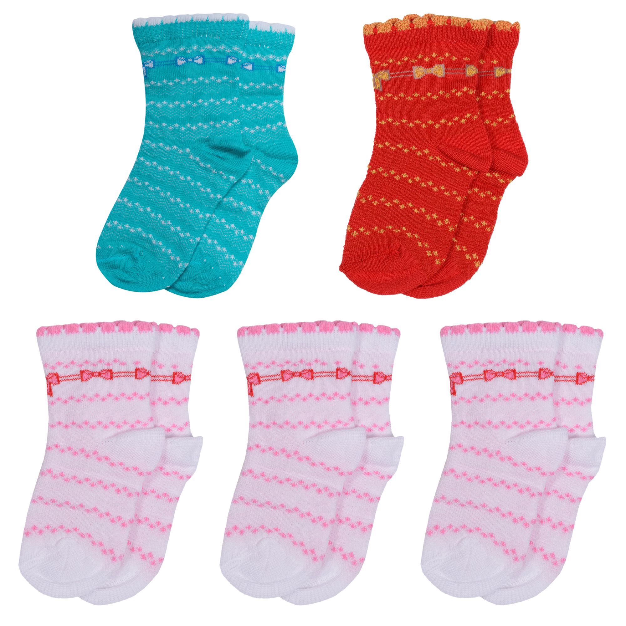 

Носки детские LorenzLine 5-Л23 цв. бирюзовый; красный; белый; розовый р. 6-8, 5-Л23