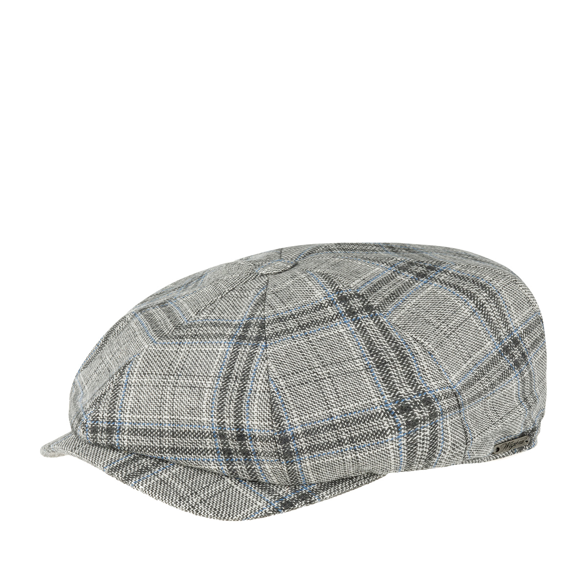 Кепка унисекс Wigens 101868 NEWSBOY CLASSIC CAP серая/голубая, р.63