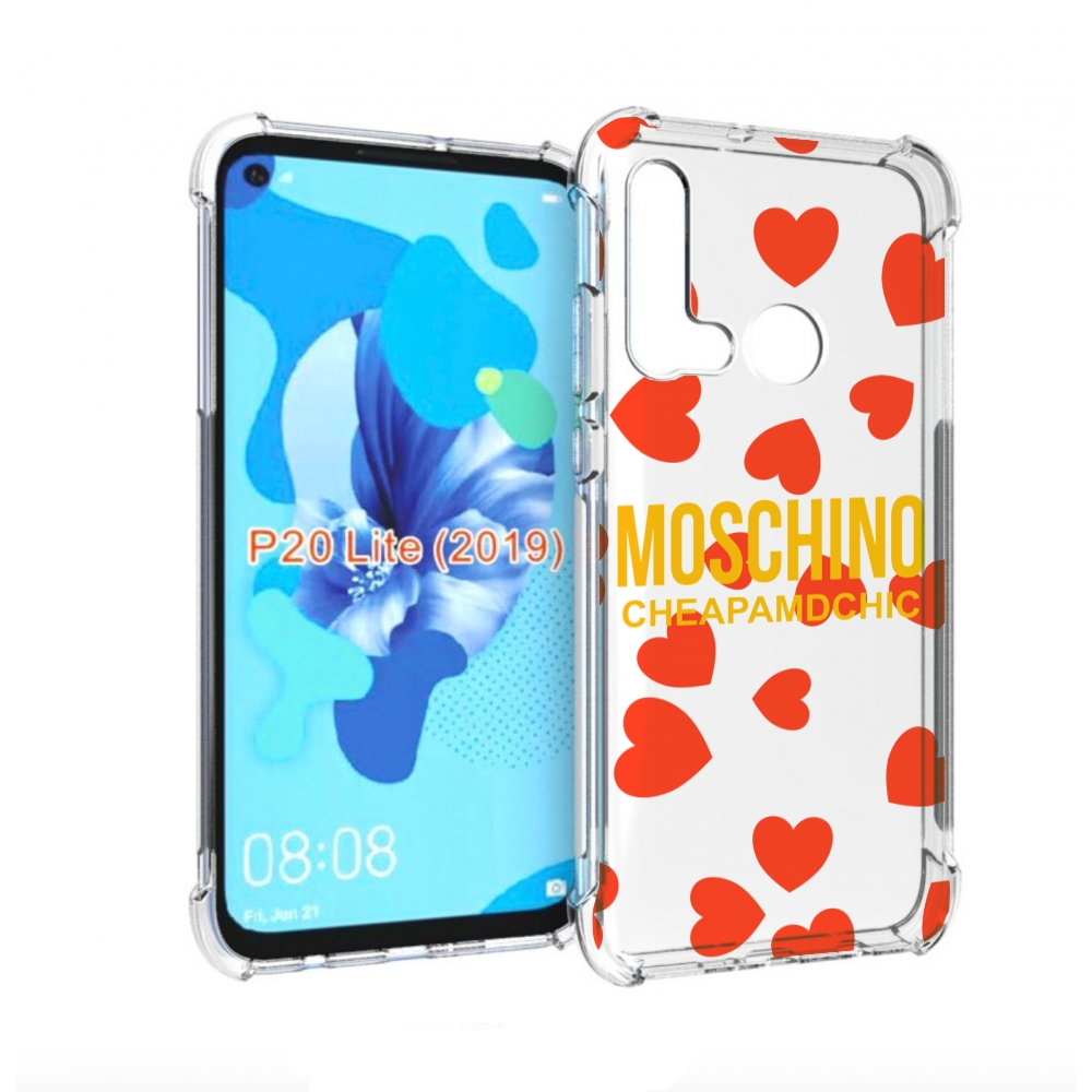 

Чехол бампер MyPads сердца-москино для Huawei P20 Lite (2019), Прозрачный, Tocco