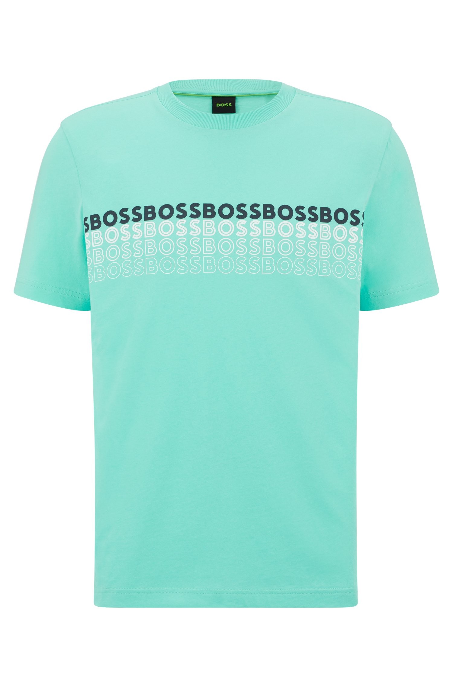 

Футболка мужская BOSS 50488785 голубая 50 RU, Голубой, 50488785