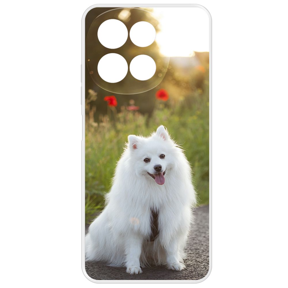 

Чехол-накладка Krutoff Clear Case Белый шпиц для TECNO Spark 30 5G, Прозрачный